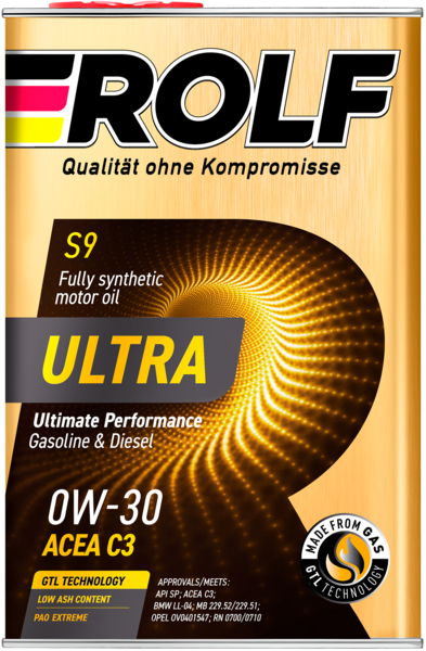 0W30 C3 SP ROLF ULTRA 4л (металл) синтетическое от магазина Лубриком