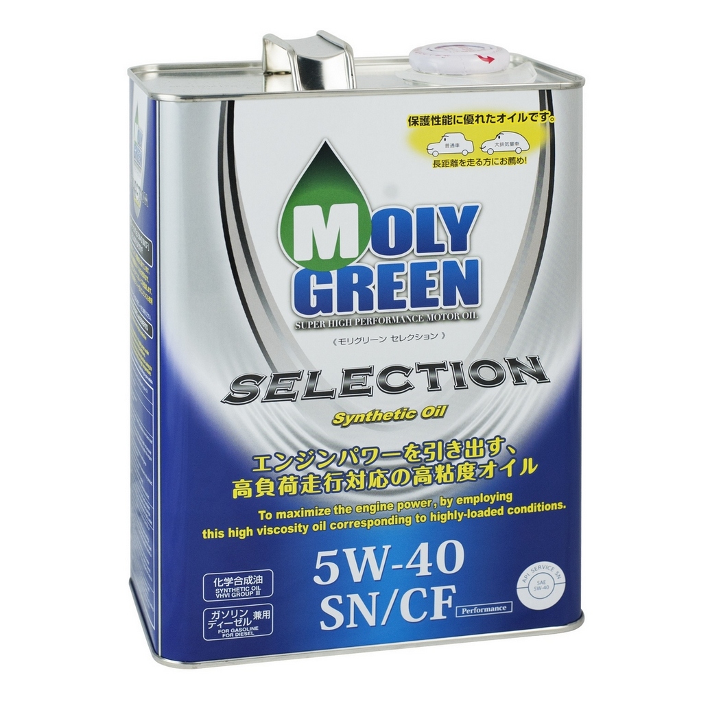 5W40 SN/CF MOLYGREEN SELECTION 4л синтетическое от магазина Лубриком