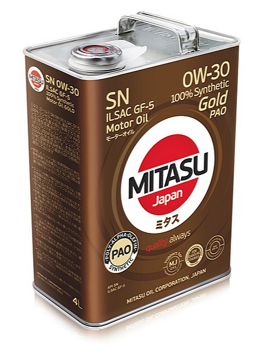 0W30 SN/GF-5 MITASU GOLD PAO 4л синтетическое от магазина Лубриком