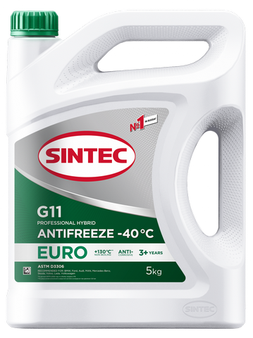 Антифриз Sintec ANTIFREEZE Euro G11 green -40 5кг от магазина Лубриком