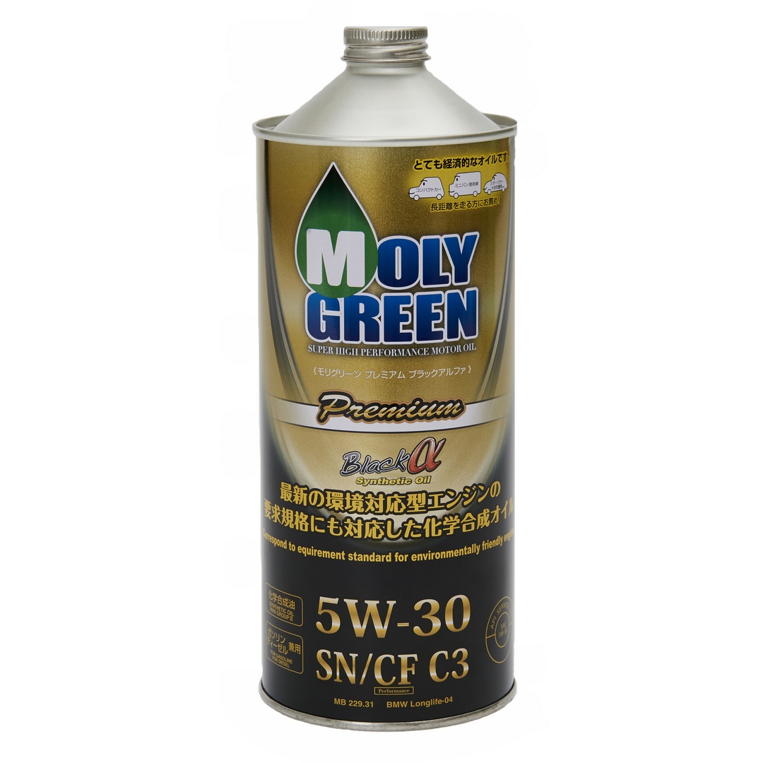 5W30 SN/CF/C3 MOLYGREEN BLACK α 1л синтетическое от магазина Лубриком