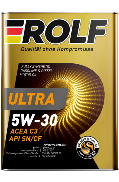 5W30 C3 SN/CF ROLF ULTRA 4л (металл) синтетическое от магазина Лубриком