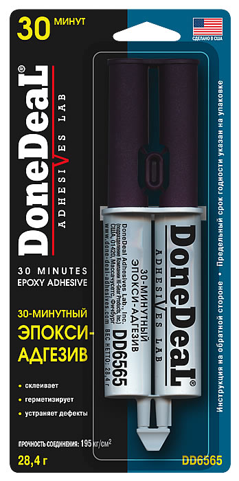 6565DD 30-минутный эпокси-адгезив (цвет прозрачный) DoneDeal 28,4гр от магазина Лубриком