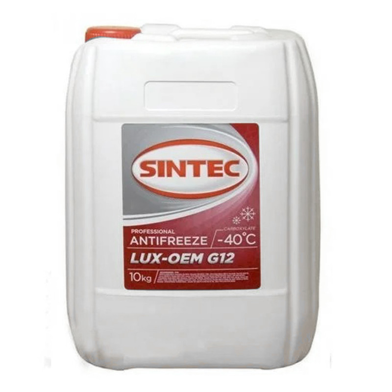 Антифриз Sintec ANTIFREEZE LUXE G12+ красный 10кг от магазина Лубриком