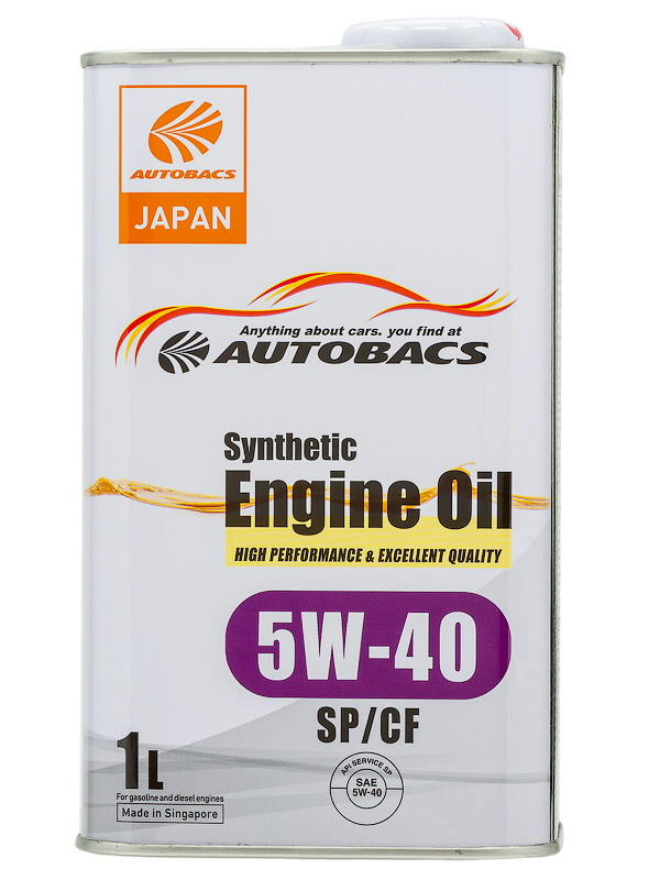 5W40 SP/CF AUTOBACS ENGINE OIL SYNTHETIC 1л Сингапур от магазина Лубриком