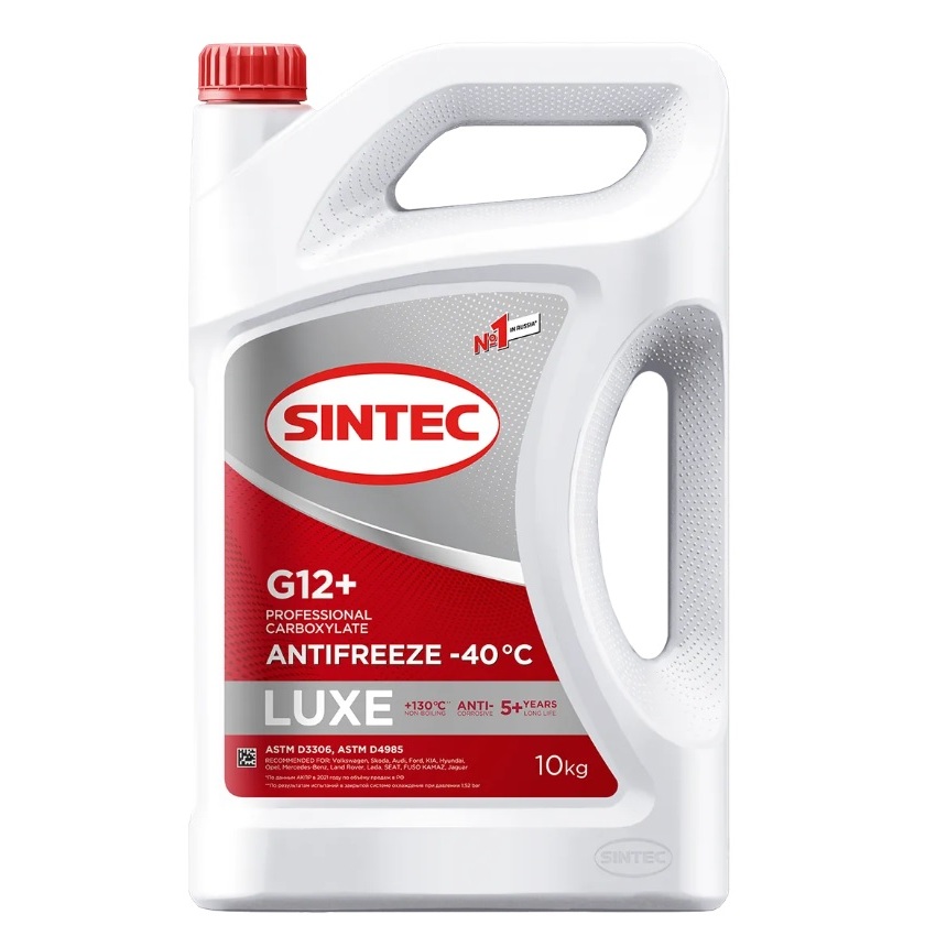 Антифриз Sintec ANTIFREEZE LUXE G12+ red -40 10кг от магазина Лубриком