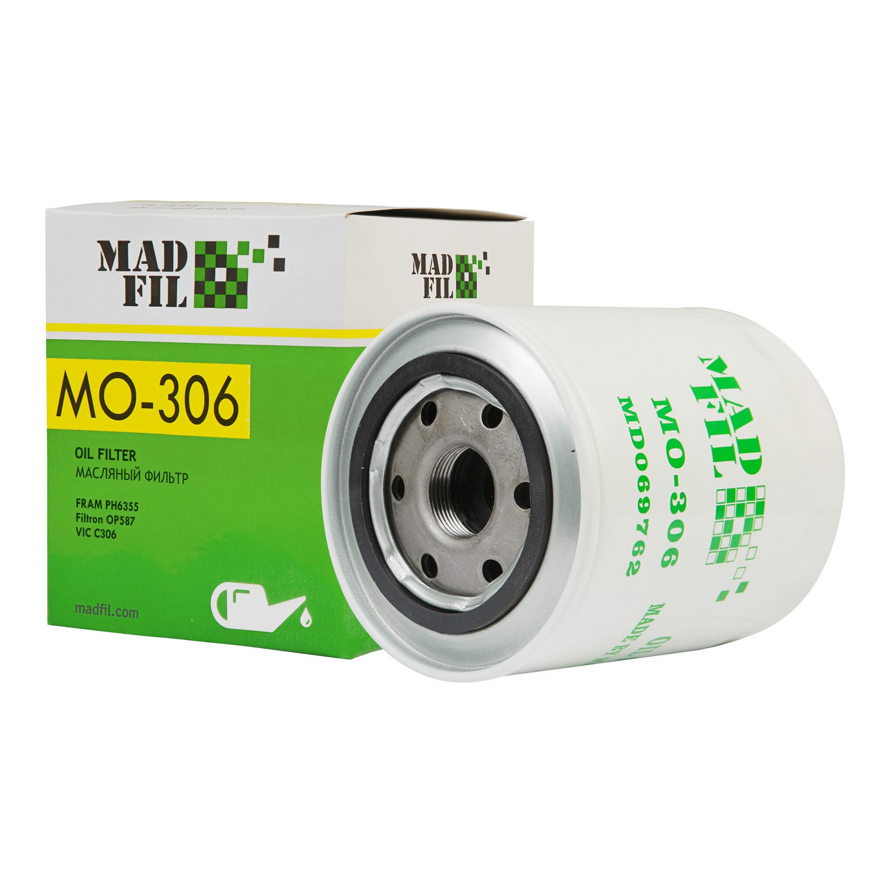 MO-306/C-306 Фильтр масляный (MD069762) MADFIL от магазина Лубриком