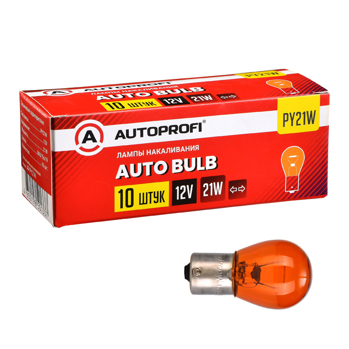 Лампы автомобильные накаливания PY21W, 12V, 21W, (BA15s) от магазина Лубриком