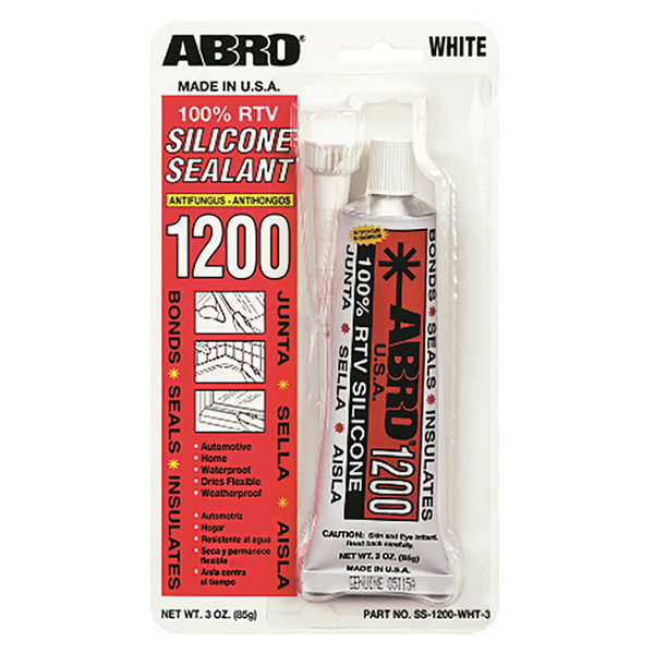 1200-3-SS Герметик силиконовый 1200 (белый) ABRO 85гр от магазина Лубриком