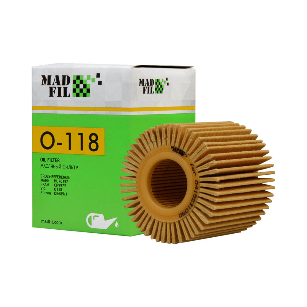 O-118 Фильтр масляный (04152-31090) MADFIL от магазина Лубриком