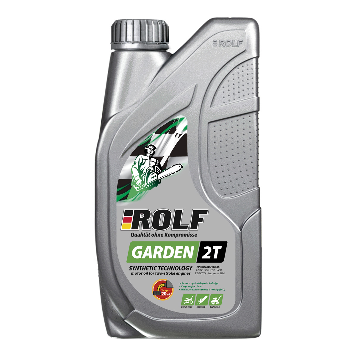 ROLF GARDEN 2T API TC JASO FB/FC/FD 1л пластик п/синтетическое от магазина Лубриком