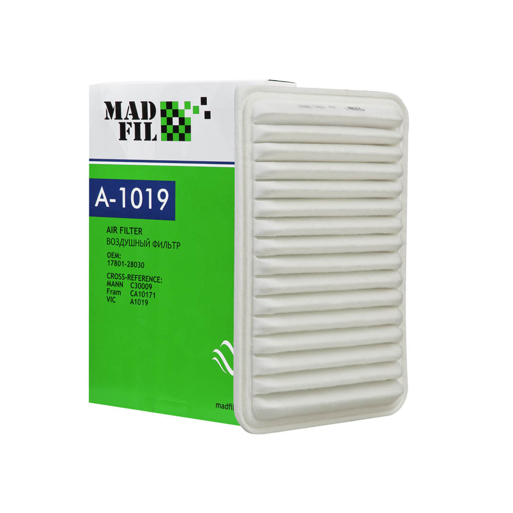 A-1019 Фильтр воздушный (17801-28030) MADFIL от магазина Лубриком