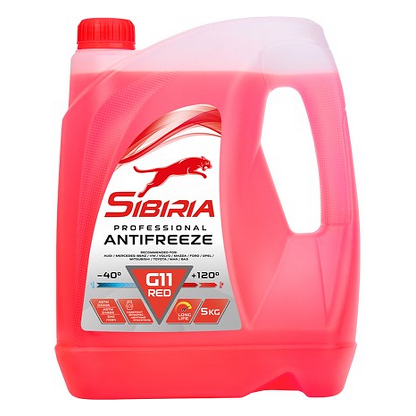 Антифриз SIBIRIA ANTIFREEZE G11 red -40 5кг от магазина Лубриком
