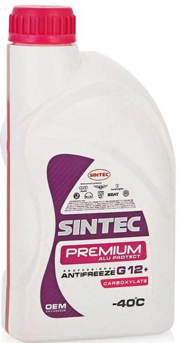 Антифриз Sintec ANTIFREEZE PREMIUM G12+ карбоксилатный 1кг красно-фиолетовый от магазина Лубриком