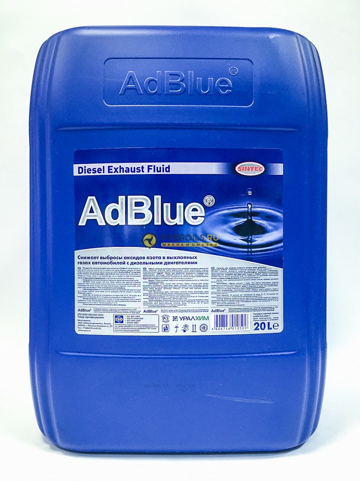 AdBlue Sintec жидкость для системы SCR дизельных двигателей 20л от магазина Лубриком