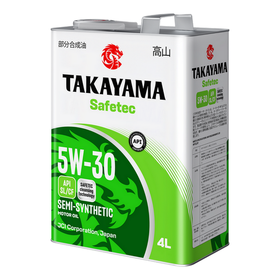 5W30 SL/CF TAKAYAMA SAFETEC 4л (металл) п/синтетическое от магазина Лубриком