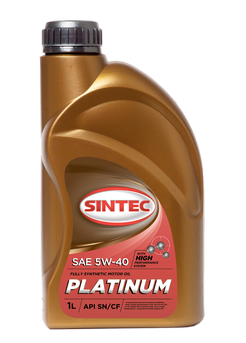 5W40 SN/CF SINTEC PLATINUM 1л синтетическое от магазина Лубриком