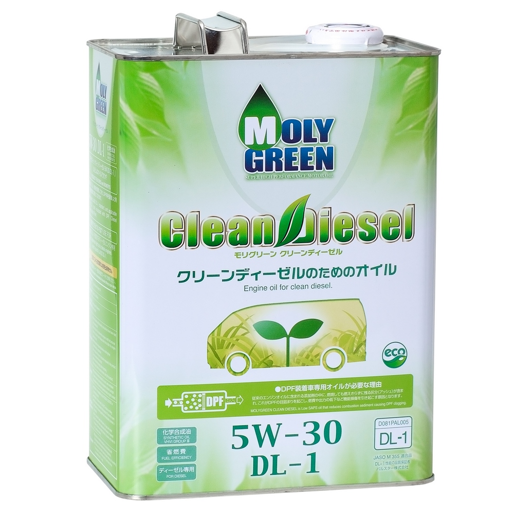 5W30 DL-1 MOLYGREEN CLEAN DIESEL 4л синтетическое от магазина Лубриком