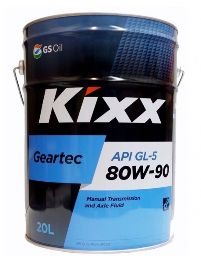 80W90 GL-5 KIXX GEARTEC 20л от магазина Лубриком
