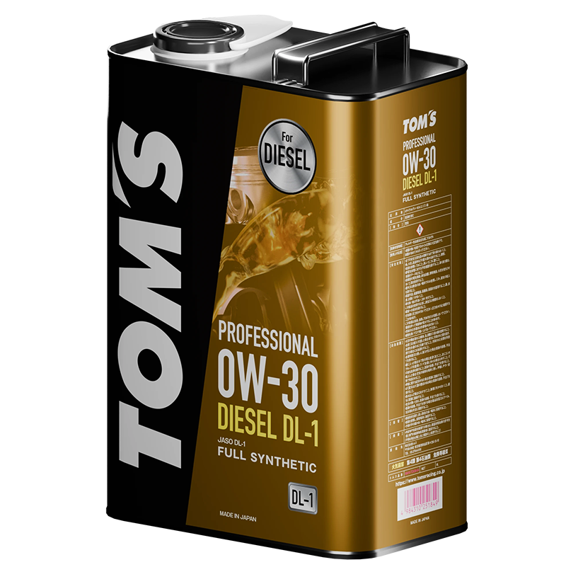 0W30 DL-1 TOM`S PROFESSIONAL 4л синтетическое от магазина Лубриком