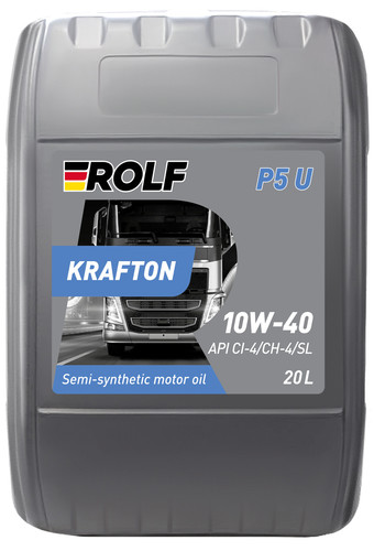 10W40 CI-4/SL ROLF KRAFTON P5 U 20л (пластик) п/синтетическое от магазина Лубриком