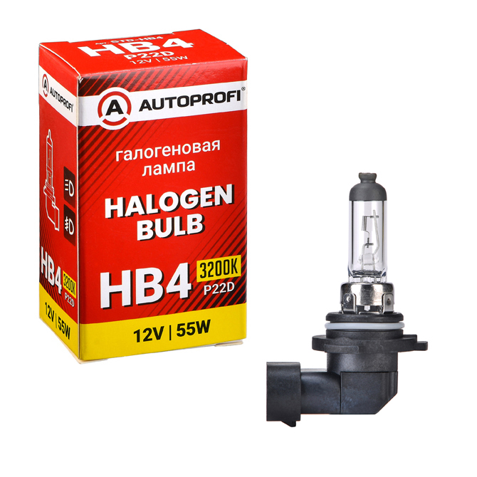 Лампа автомобильная галогенная HB4, 12V, 55W, (P22d),1 шт, STANDARD от магазина Лубриком