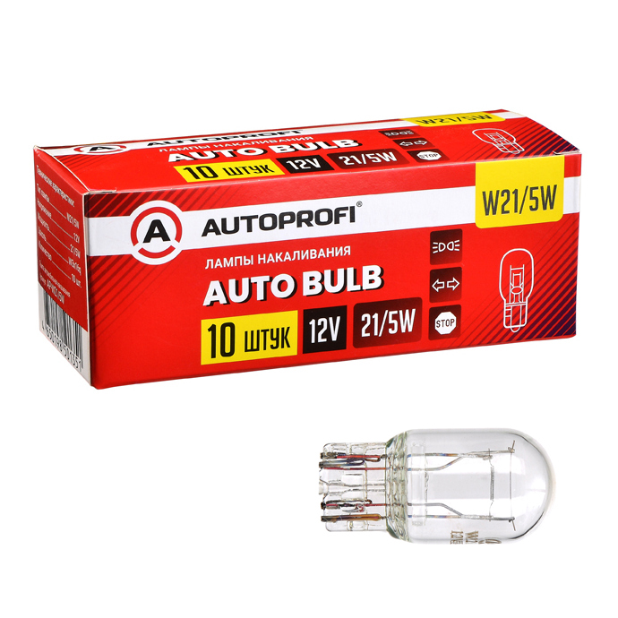Лампы автомобильные накаливания W21/5W, 12V, 21/5W, (W3x16q) от магазина Лубриком