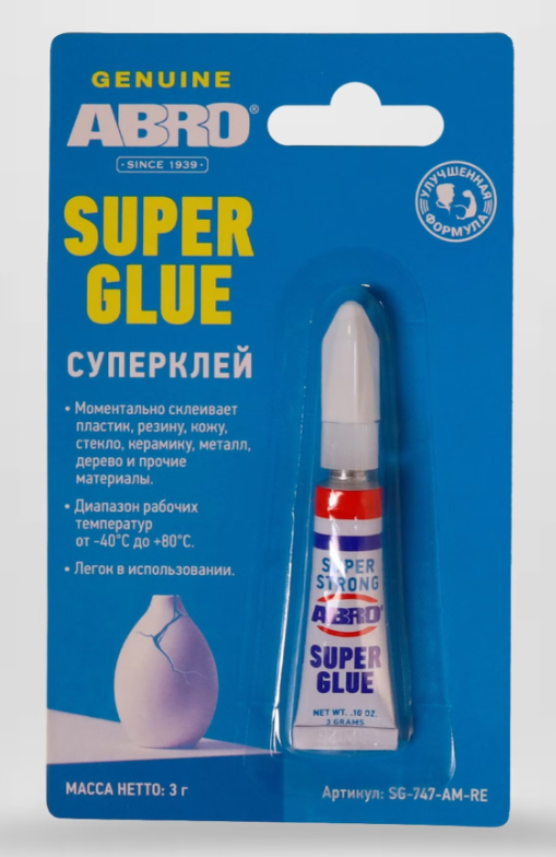 747-AM-RE-SG Суперклей  ABRO 3гр от магазина Лубриком