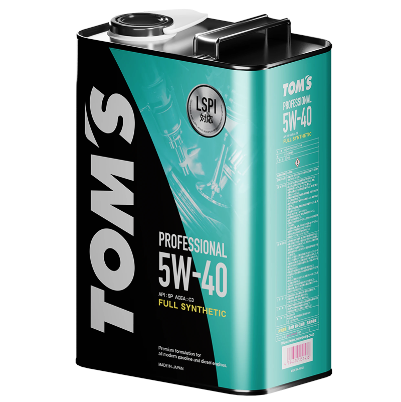5W40 SP/C3 TOM`S PROFESSIONAL 4л синтетическое от магазина Лубриком