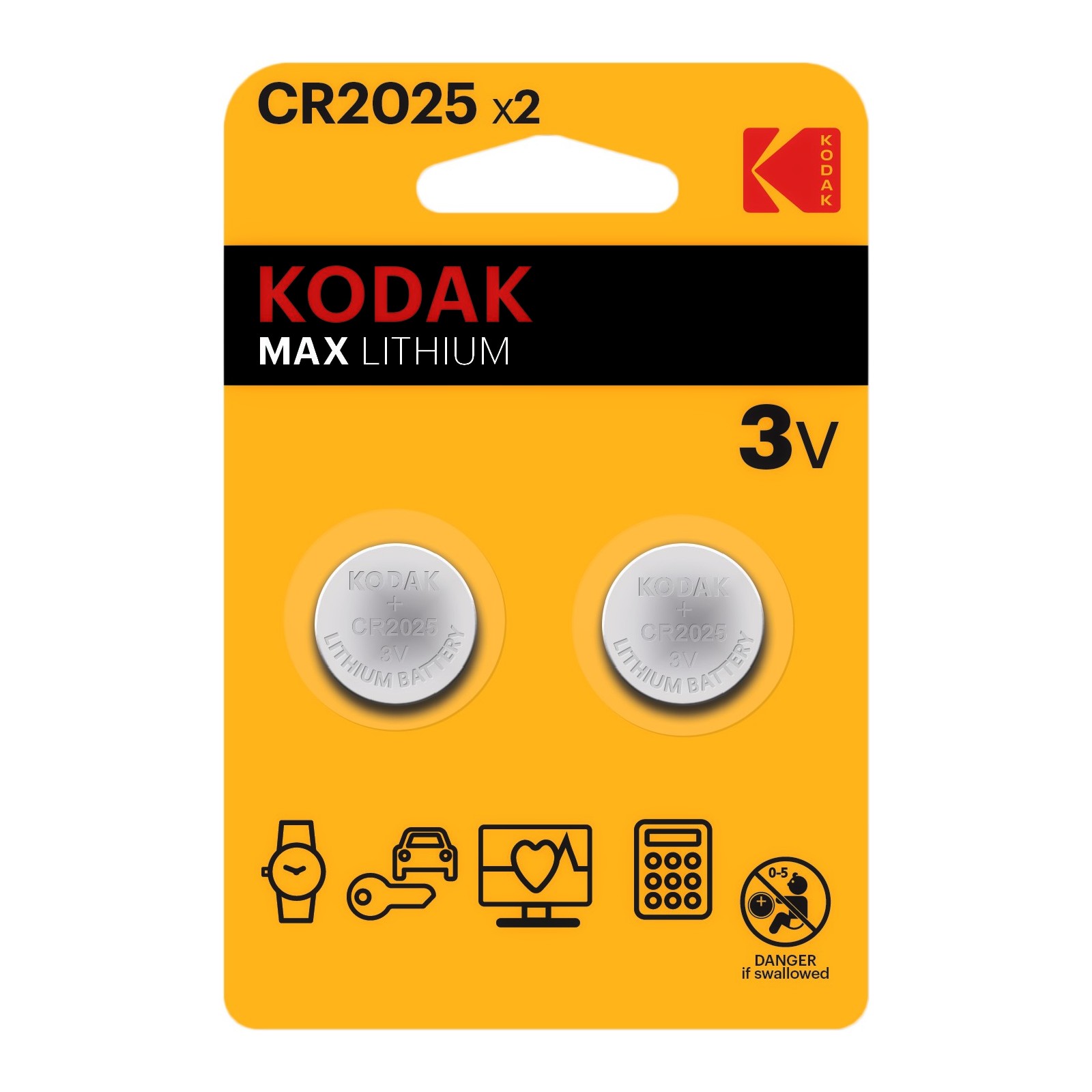 Батарейки Kodak CR2025-2BL MAX Lithium 2шт. от магазина Лубриком