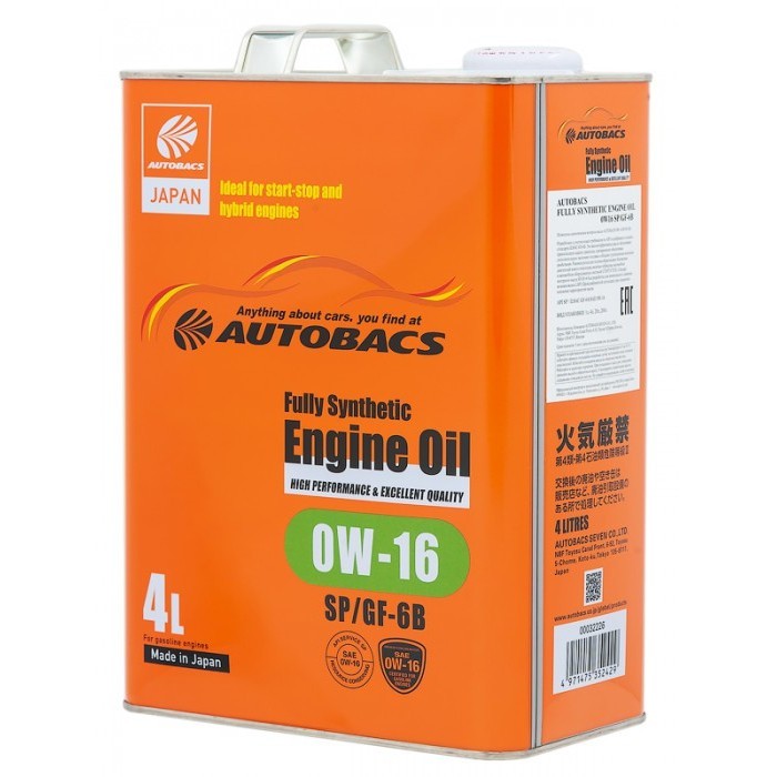 0W16 SP/GF-6B AUTOBACS ENGINE OIL FS 4л от магазина Лубриком