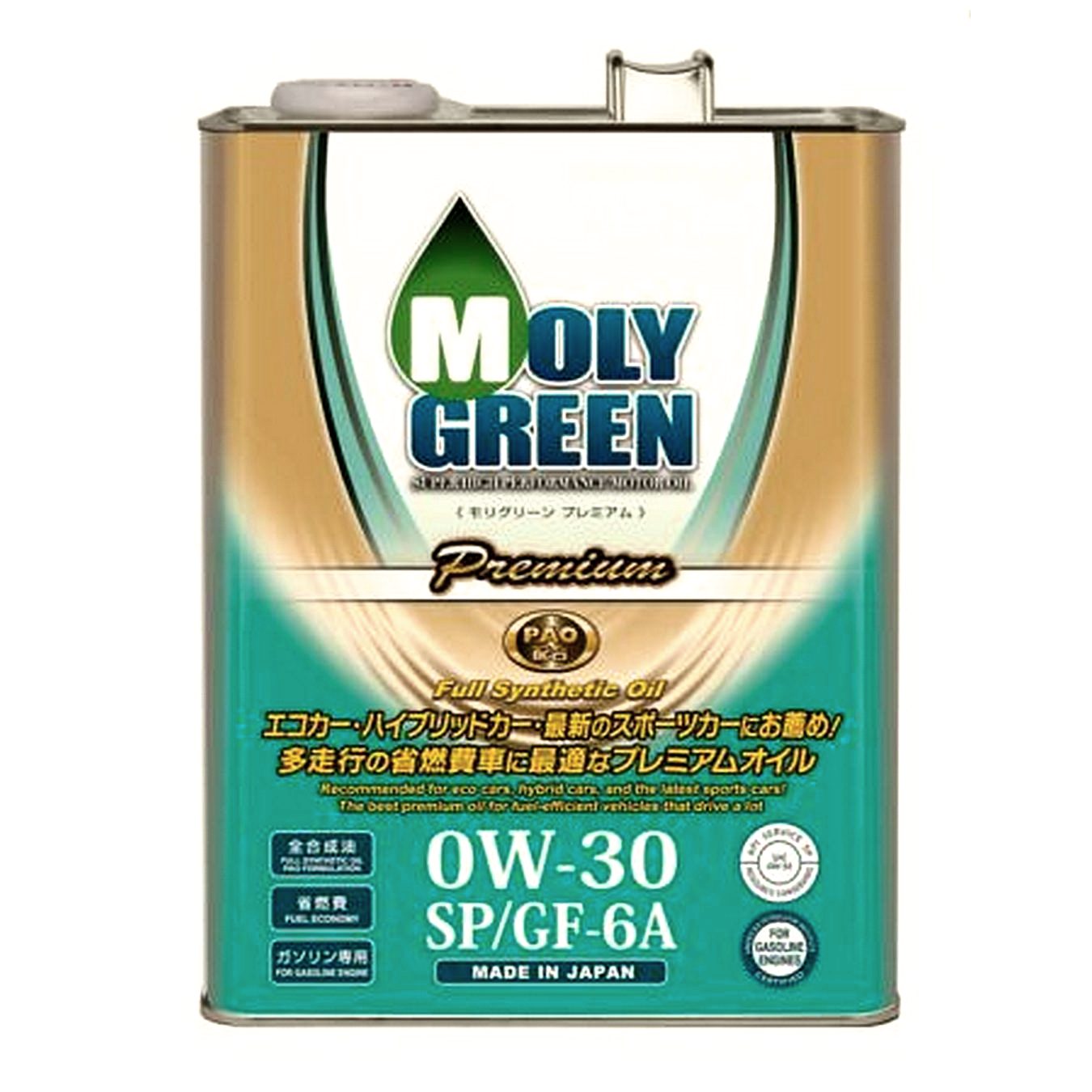 0W30 SP/GF-6A MOLYGREEN PREMIUM 4л синтетическое от магазина Лубриком