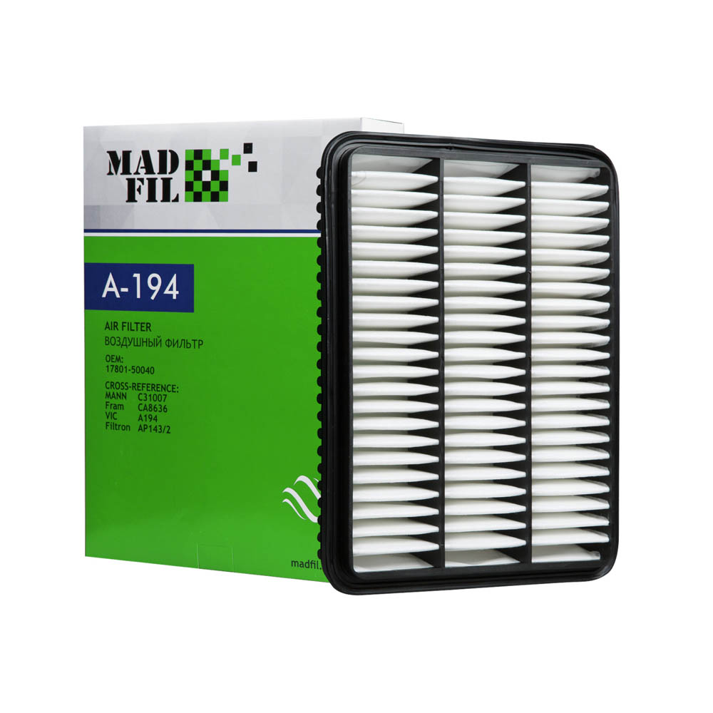 A-194 Фильтр воздушный (17801-50040) MADFIL от магазина Лубриком