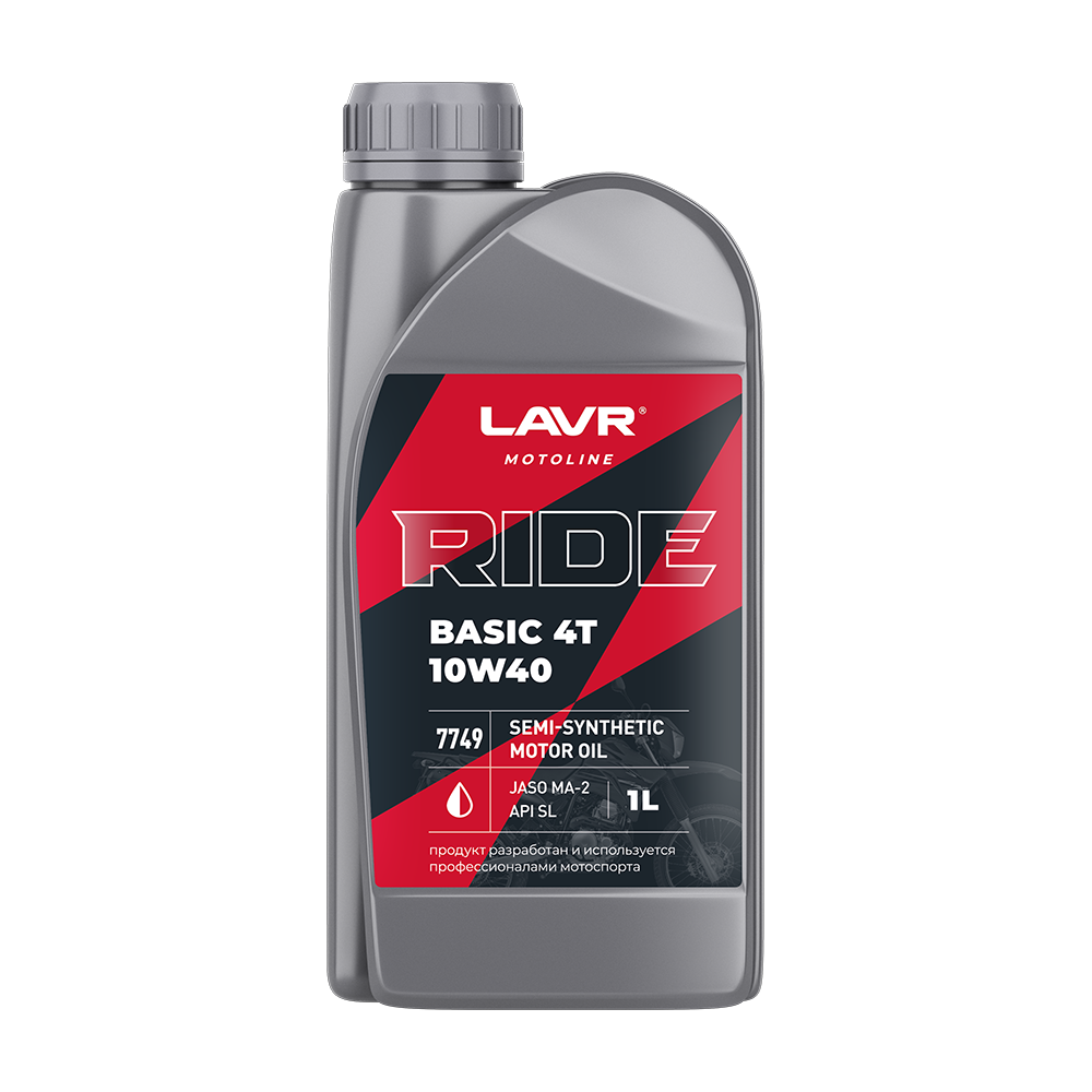 10W40 SL/MA-2 LAVR MOTOLINE RIDE BASIC 4T 1л от магазина Лубриком