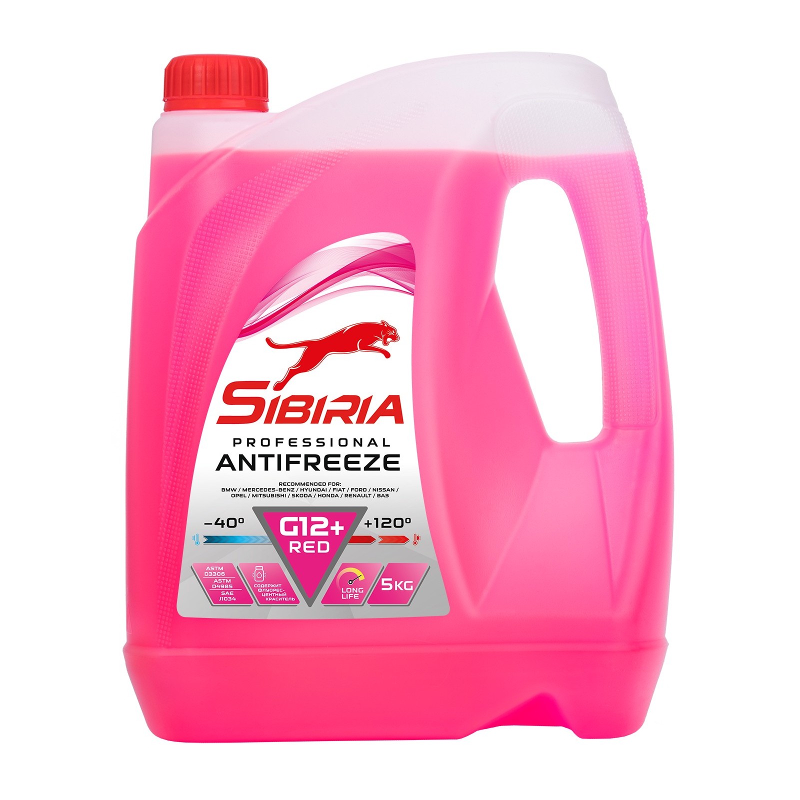 Антифриз SIBIRIA ANTIFREEZE G12+ red -40 5кг от магазина Лубриком