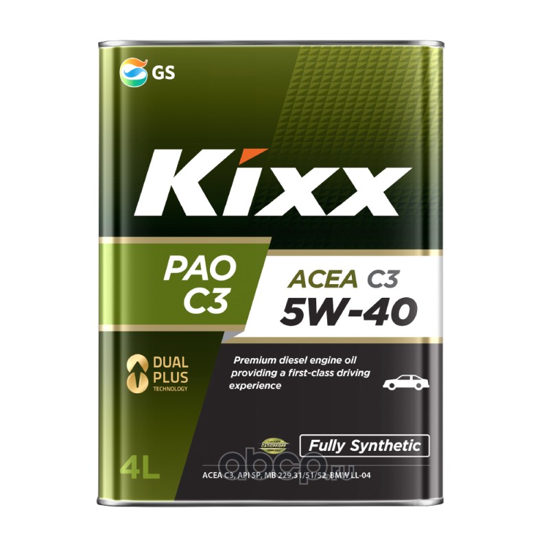5W40 C3/SP KIXX PAO 4л синтетическое от магазина Лубриком