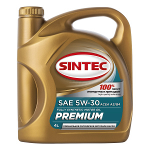 5W30 A3/B4 SINTEC PREMIUM 4л синтетическое от магазина Лубриком