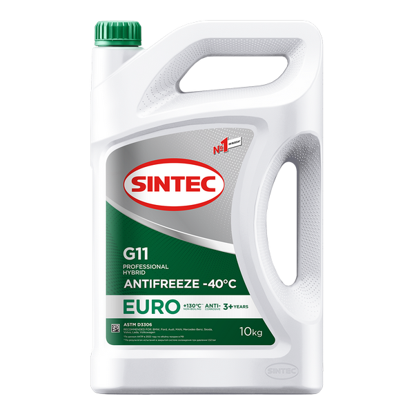 Антифриз Sintec ANTIFREEZE Euro G11 green -40 10кг от магазина Лубриком